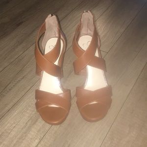 Jessica Simpson Camel colored Wedges